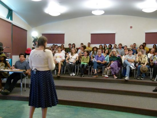 Hannah Crum, The Kombucha Mamma of Kombucha Kamp, delivers her presentation at the Freestone Fermentation Festival 5.21.11 b