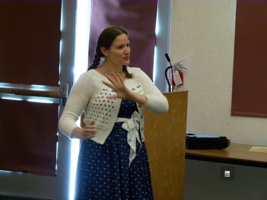 Hannah Crum, The Kombucha Mamma of Kombucha Kamp, delivers her presentation at the Freestone Fermentation Festival 5.21.11 d