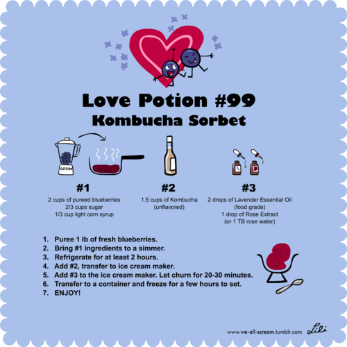 Love Potion #99 Kombucha Sorbet Recipe from Lili Chin & Hannah Crum Kombucha Kamp