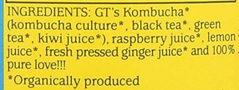 GT's Trilogy Kombucha Recipe can be determined from the ingredients on the label