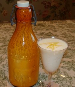 A Delicious Glass of Second Ferment Kefir Topped with Coconut Shavings