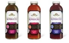 Three bottles of GT's Synergy Raw Kombucha