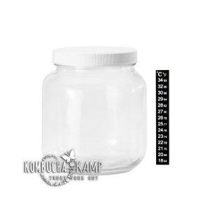 1/2 (Half) Gallon Glass Jar With Lid (Made in USA)