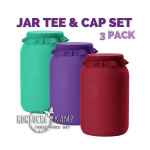 Pack of 3 Brewer Tee Set Gallon Glass Jar Size