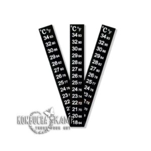Thermometer Strip for Brewing Kombucha on Ideal Temperature (Pack of 3)