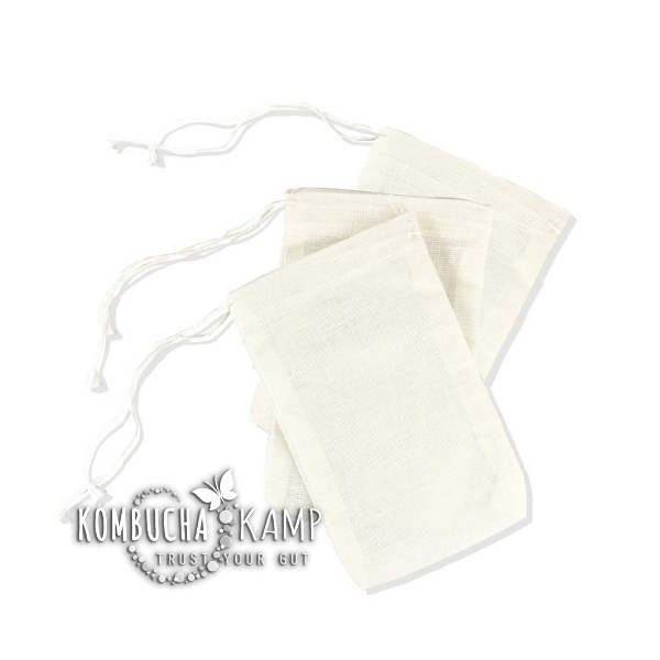 Cotton Reusable Muslin Tea Bags- Pack of 3