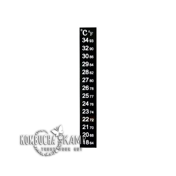 Thermometer Strip for Brewing Kombucha on Ideal Temperature