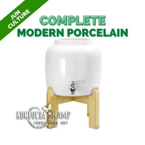 Modern Porcelain Vessel with Complete Jun Tea Brewer Continuous Package