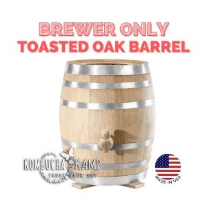 American Made Toasted Oak Barrel with Steel Spigot and Cap Cover