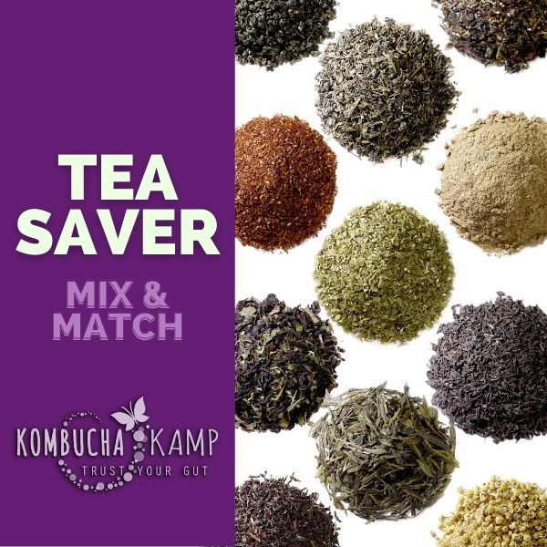 Organic Tea Saver Pack of 4, Loose Flavored Tea Packets