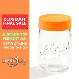 Buy Le Parfait's 1Ltr Fermentation Jar with Plastic Screw Top Lid