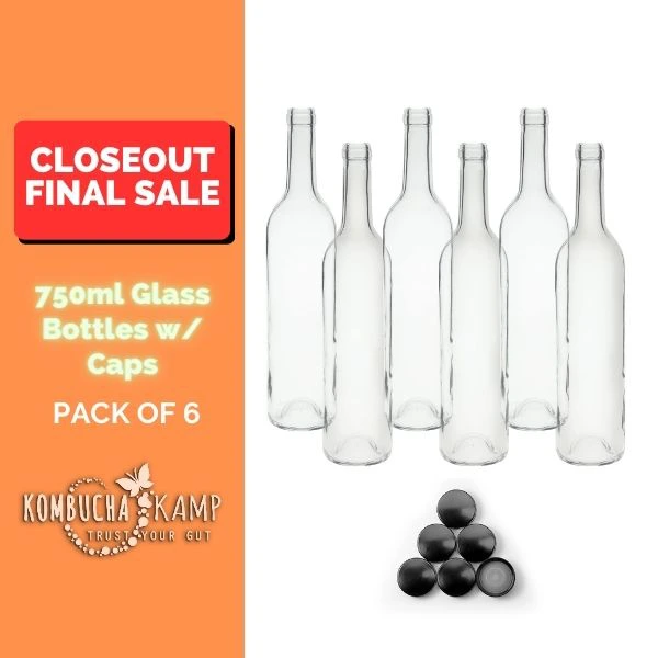 750ml Glass Bottles with Caps