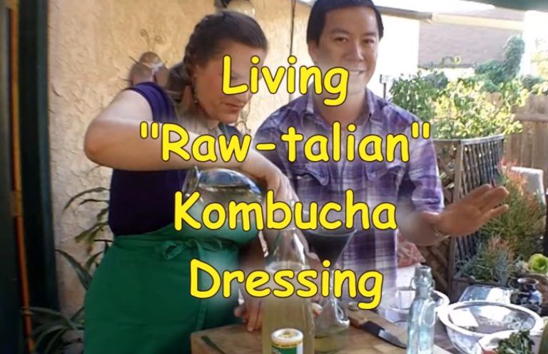 Kombucha kamp Raw food diet with Kombucha vinegar salad dressing